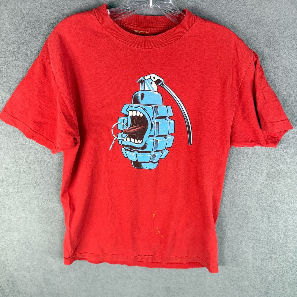 Grenade X Jim Phillips Snowboards Shirt Mens‎ Medium SCREAMING GRENADE Y2K Skate
